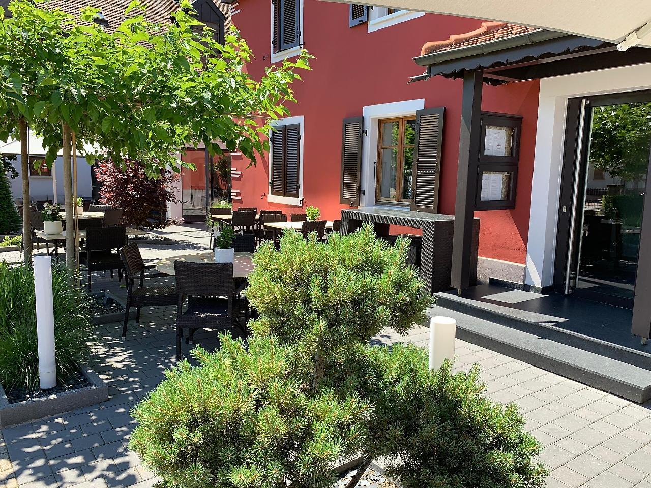 Logis Hotel Restaurant Au Lion Rouge Bartenheim Exterior photo