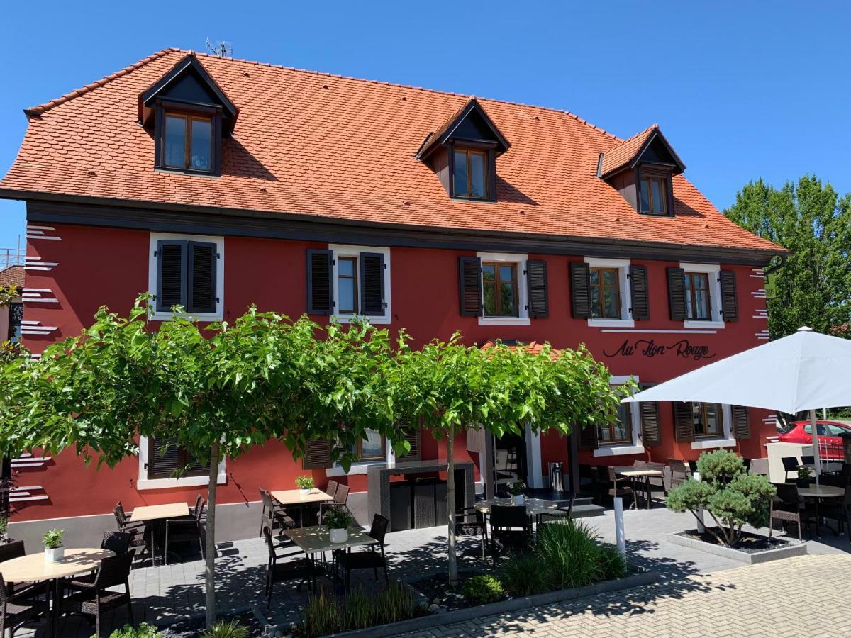 Logis Hotel Restaurant Au Lion Rouge Bartenheim Exterior photo