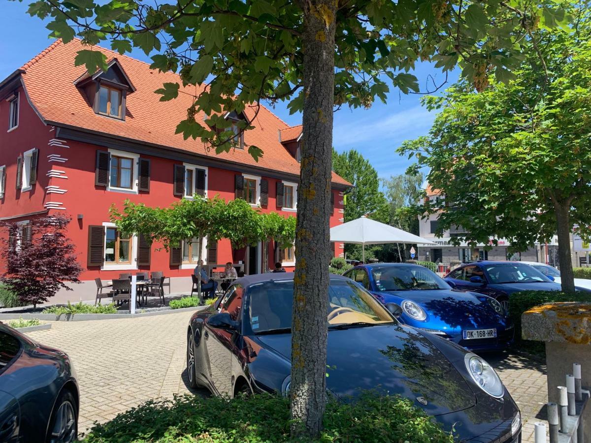 Logis Hotel Restaurant Au Lion Rouge Bartenheim Exterior photo
