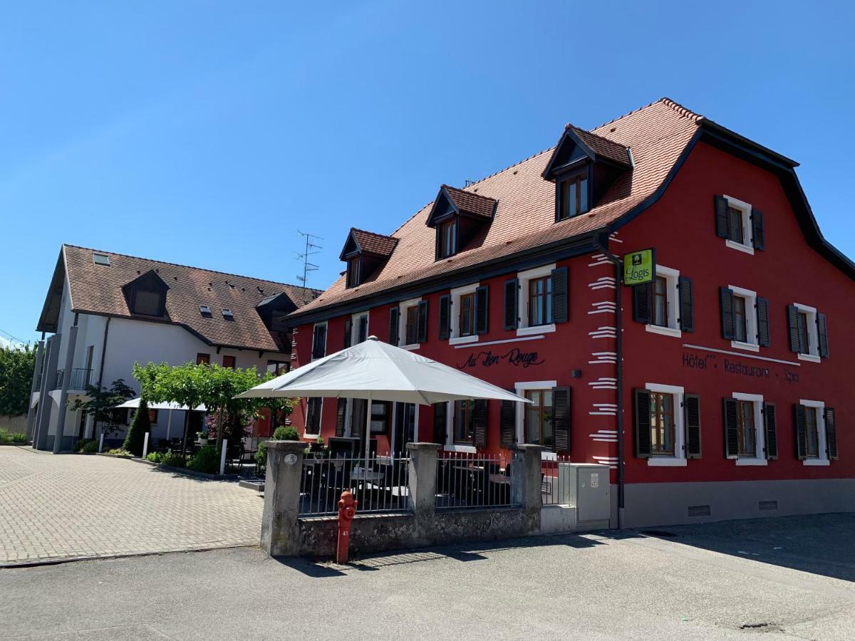 Logis Hotel Restaurant Au Lion Rouge Bartenheim Exterior photo