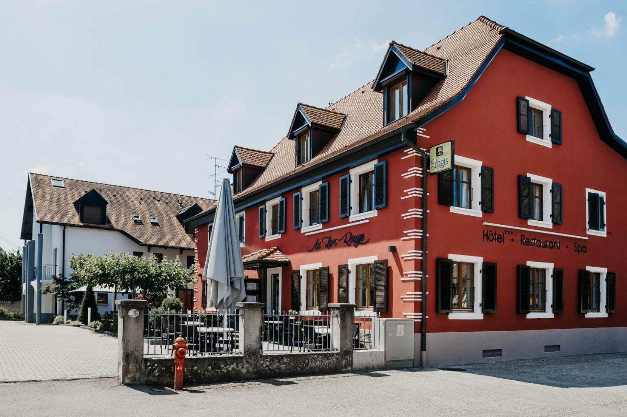 Logis Hotel Restaurant Au Lion Rouge Bartenheim Exterior photo